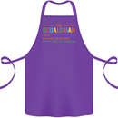 Dadalorian Funny Fathers Day Dad Daddy Cotton Apron 100% Organic Purple