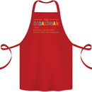 Dadalorian Funny Fathers Day Dad Daddy Cotton Apron 100% Organic Red