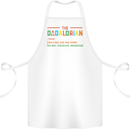 Dadalorian Funny Fathers Day Dad Daddy Cotton Apron 100% Organic White