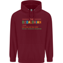 Dadalorian Funny Fathers Day Dad Daddy Mens 80% Cotton Hoodie Maroon