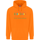 Dadalorian Funny Fathers Day Dad Daddy Mens 80% Cotton Hoodie Orange