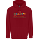 Dadalorian Funny Fathers Day Dad Daddy Mens 80% Cotton Hoodie Red