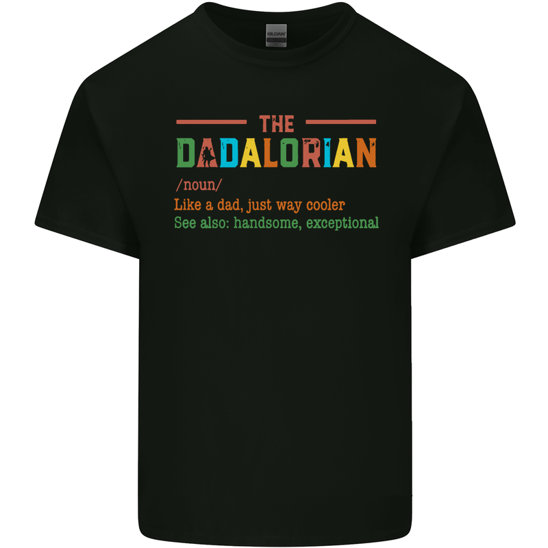 Dadalorian Funny Fathers Day Dad Daddy Mens Cotton T-Shirt Tee Top Black