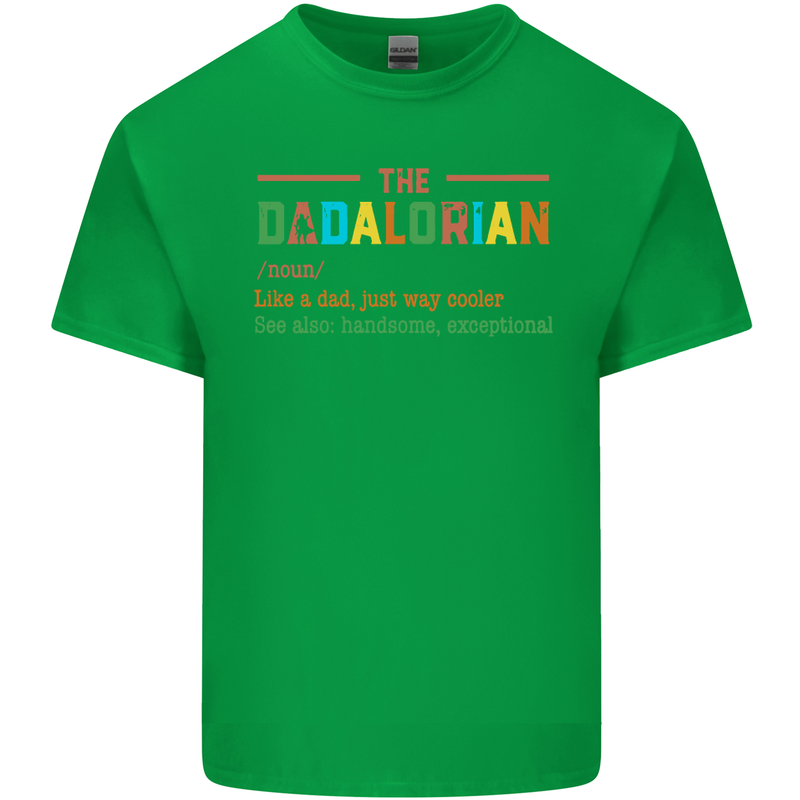 Dadalorian Funny Fathers Day Dad Daddy Mens Cotton T-Shirt Tee Top Irish Green