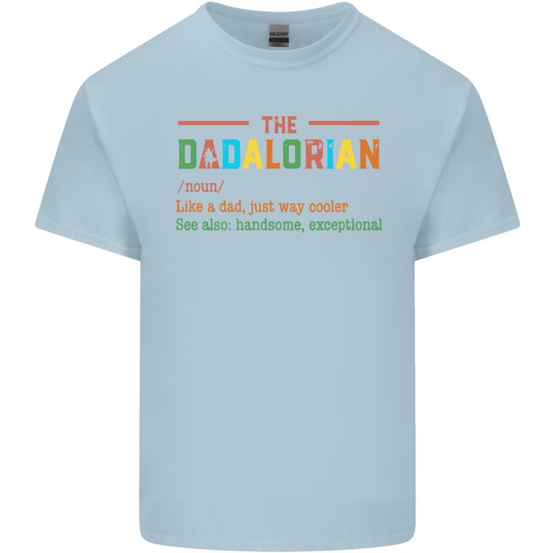 Dadalorian Funny Fathers Day Dad Daddy Mens Cotton T-Shirt Tee Top Light Blue