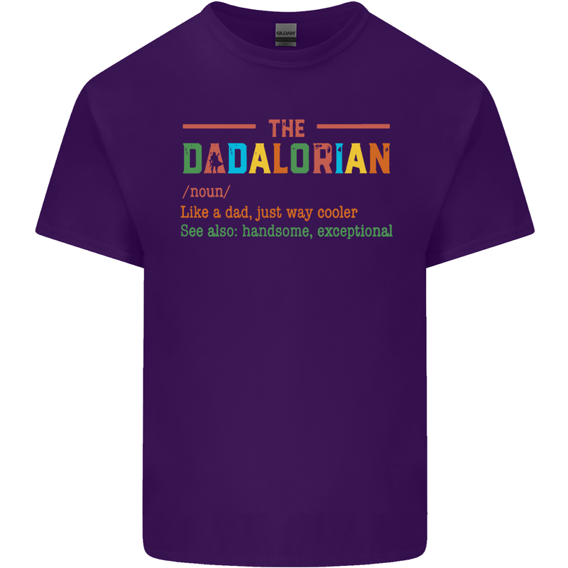 Dadalorian Funny Fathers Day Dad Daddy Mens Cotton T-Shirt Tee Top Purple