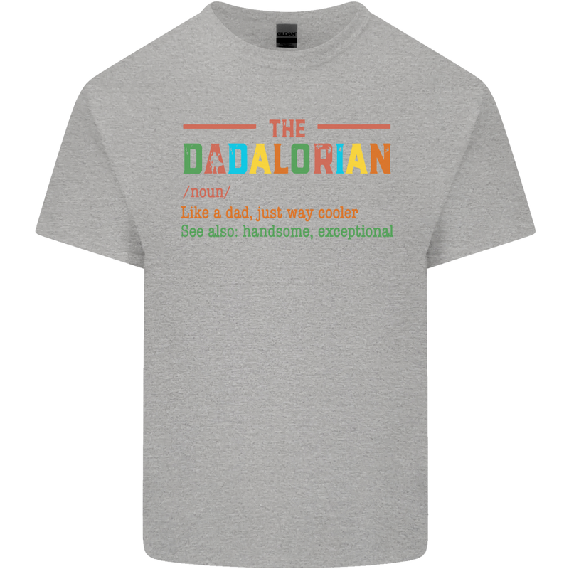 Dadalorian Funny Fathers Day Dad Daddy Mens Cotton T-Shirt Tee Top Sports Grey