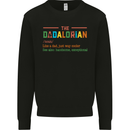 Dadalorian Funny Fathers Day Dad Daddy Mens Sweatshirt Jumper Black
