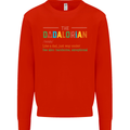Dadalorian Funny Fathers Day Dad Daddy Mens Sweatshirt Jumper Bright Red