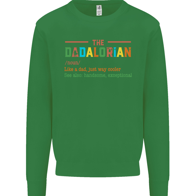 Dadalorian Funny Fathers Day Dad Daddy Mens Sweatshirt Jumper Irish Green