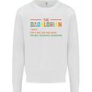 Dadalorian Funny Fathers Day Dad Daddy Mens Sweatshirt Jumper White