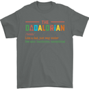 Dadalorian Funny Fathers Day Dad Daddy Mens T-Shirt Cotton Gildan Charcoal
