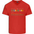 Dadalorian Funny Fathers Day Dad Daddy Mens V-Neck Cotton T-Shirt Red
