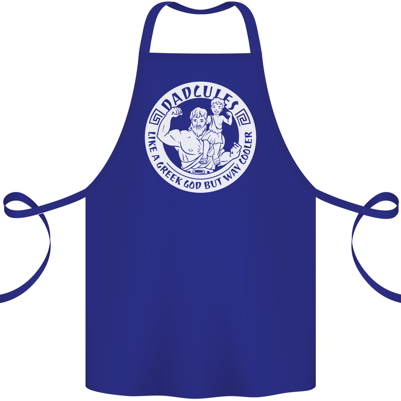 Dadcules Funny Fathers Day Gym Bodybuiding Cotton Apron 100% Organic Royal Blue