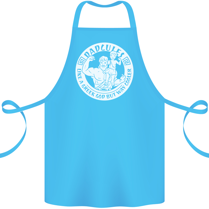 Dadcules Funny Fathers Day Gym Bodybuiding Cotton Apron 100% Organic Turquoise