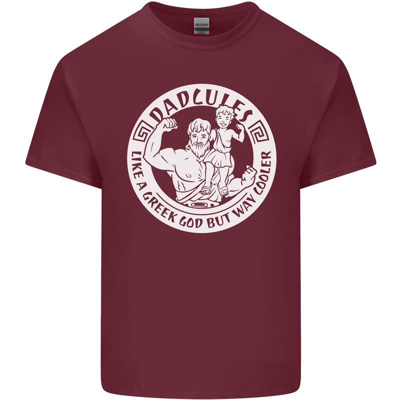 Dadcules Funny Fathers Day Gym Bodybuiding Mens Cotton T-Shirt Tee Top Maroon