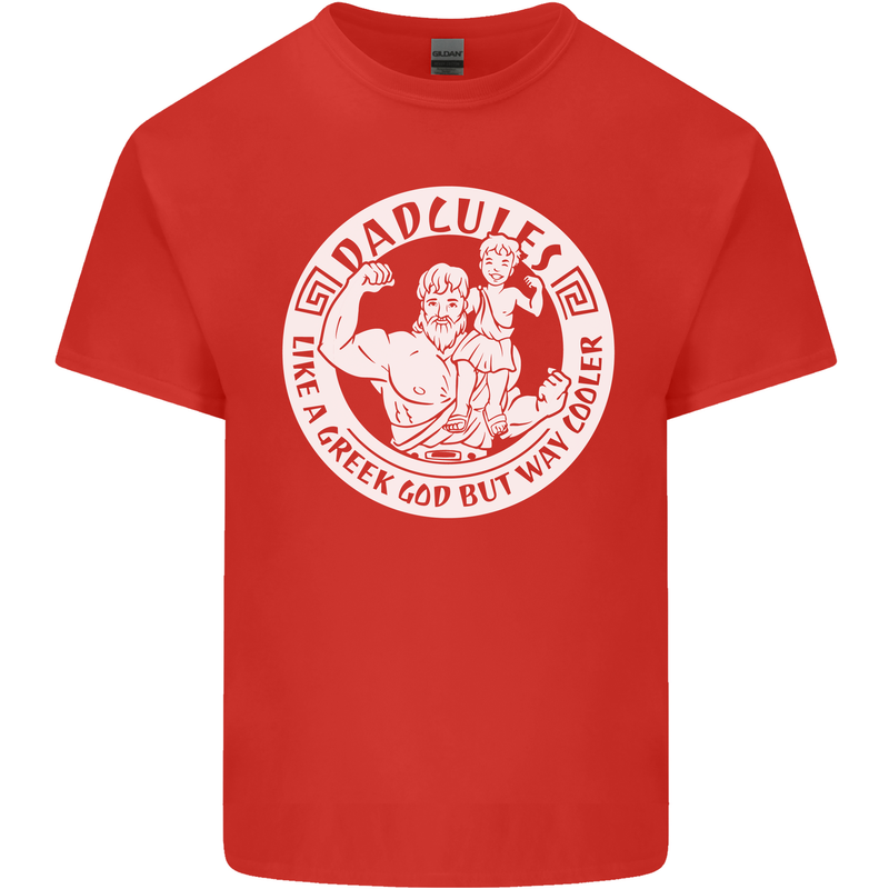 Dadcules Funny Fathers Day Gym Bodybuiding Mens Cotton T-Shirt Tee Top Red