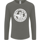 Dadcules Funny Fathers Day Gym Bodybuiding Mens Long Sleeve T-Shirt Charcoal