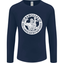 Dadcules Funny Fathers Day Gym Bodybuiding Mens Long Sleeve T-Shirt Navy Blue