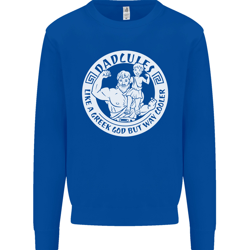 Dadcules Funny Fathers Day Gym Bodybuiding Mens Sweatshirt Jumper Royal Blue