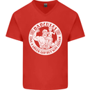 Dadcules Funny Fathers Day Gym Bodybuiding Mens V-Neck Cotton T-Shirt Red