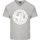 Dadcules Funny Fathers Day Gym Bodybuiding Mens V-Neck Cotton T-Shirt Sports Grey