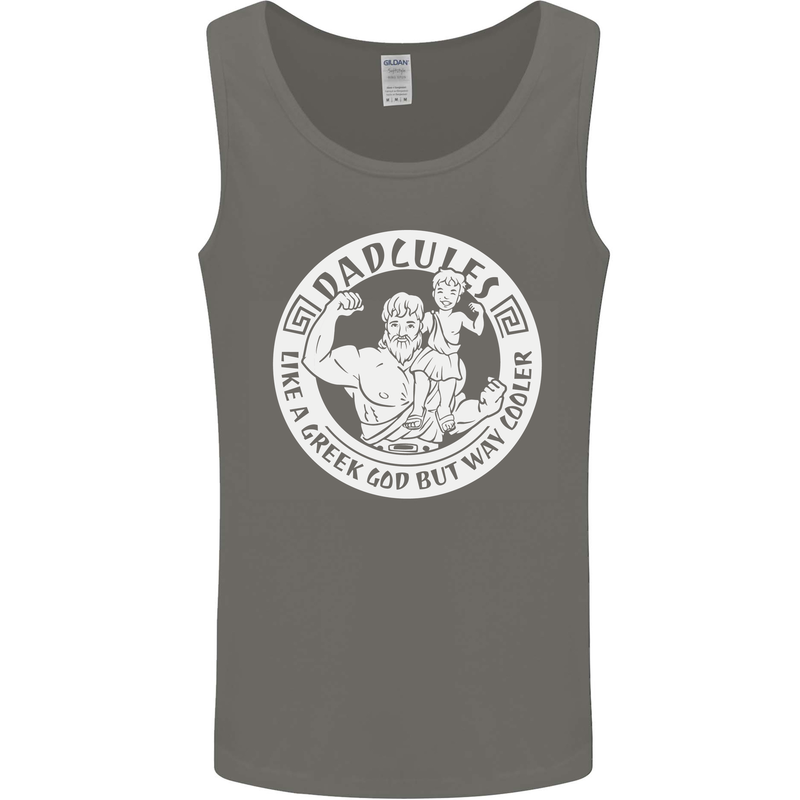 Dadcules Funny Fathers Day Gym Bodybuiding Mens Vest Tank Top Charcoal