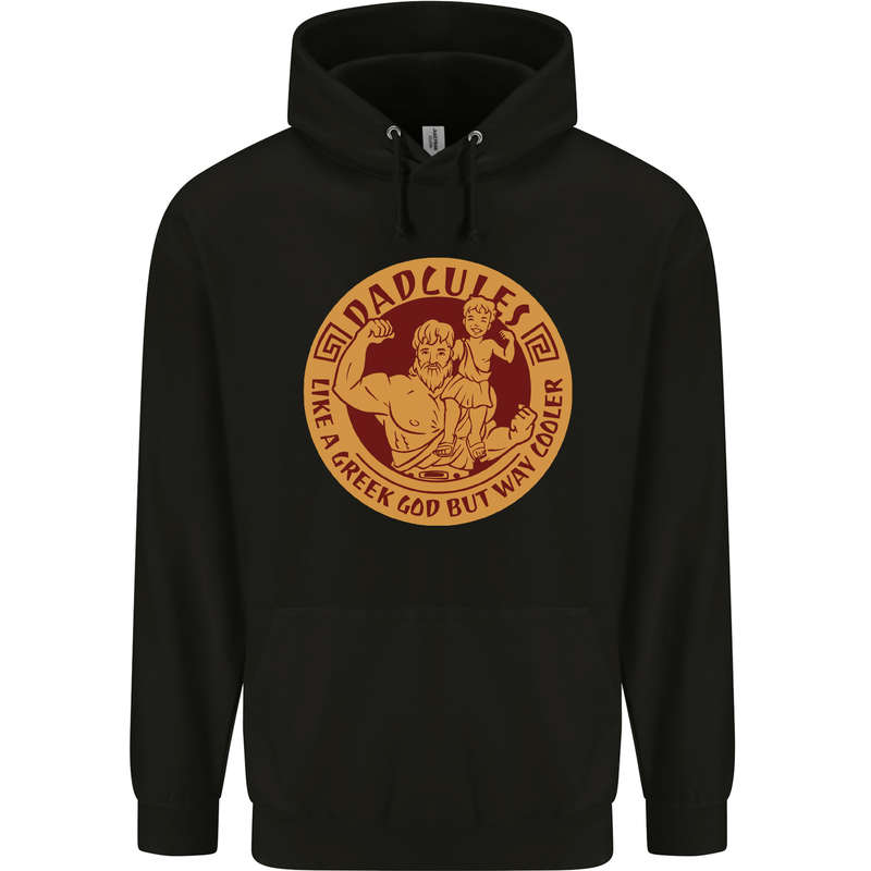 Dadcules Funny Fathers Day Gym Bodybuilding Mens 80% Cotton Hoodie Black