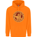 Dadcules Funny Fathers Day Gym Bodybuilding Mens 80% Cotton Hoodie Orange