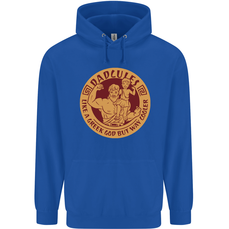 Dadcules Funny Fathers Day Gym Bodybuilding Mens 80% Cotton Hoodie Royal Blue