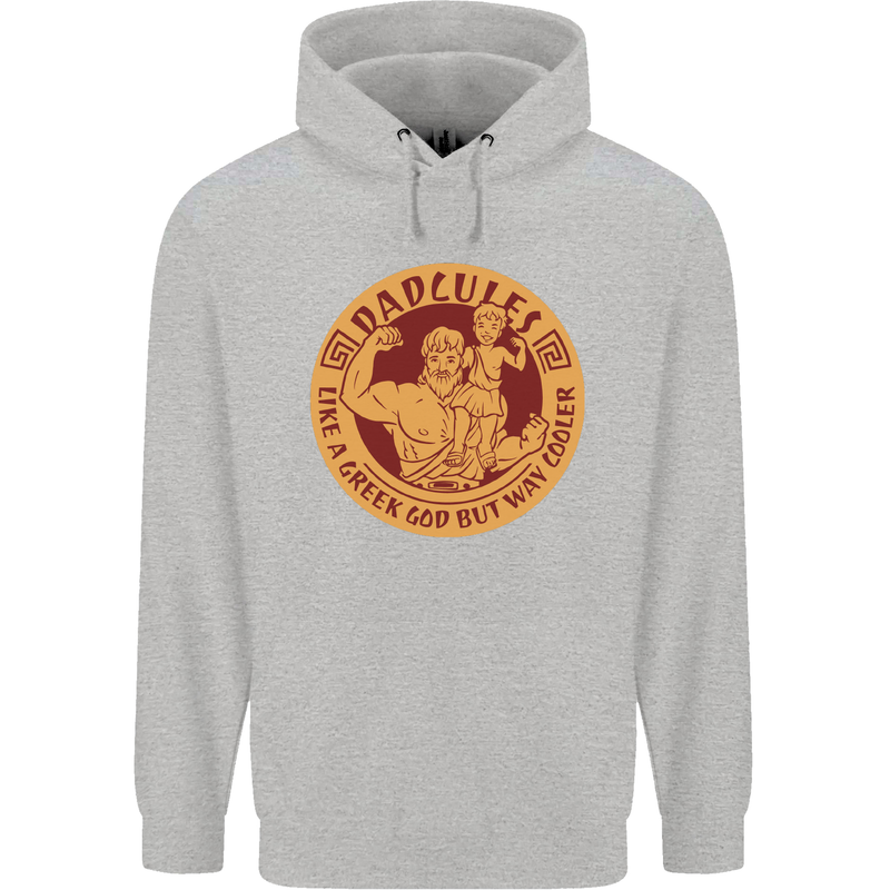 Dadcules Funny Fathers Day Gym Bodybuilding Mens 80% Cotton Hoodie Sports Grey