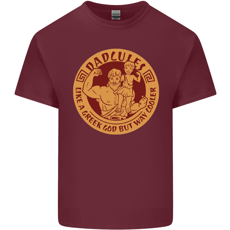 Dadcules Funny Fathers Day Gym Bodybuilding Mens Cotton T-Shirt Tee Top Maroon