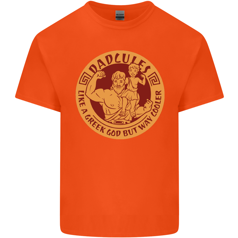 Dadcules Funny Fathers Day Gym Bodybuilding Mens Cotton T-Shirt Tee Top Orange