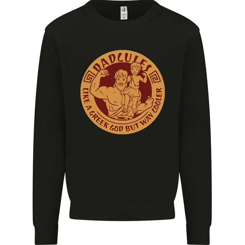 Dadcules Funny Fathers Day Gym Bodybuilding Mens Sweatshirt Jumper Black