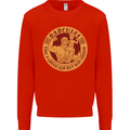 Dadcules Funny Fathers Day Gym Bodybuilding Mens Sweatshirt Jumper Bright Red