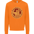 Dadcules Funny Fathers Day Gym Bodybuilding Mens Sweatshirt Jumper Orange
