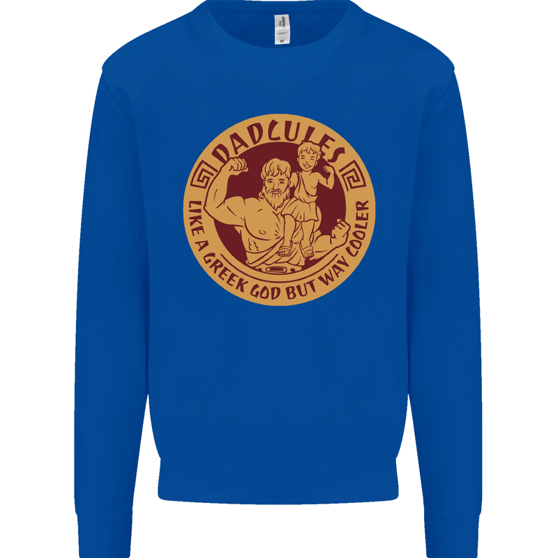 Dadcules Funny Fathers Day Gym Bodybuilding Mens Sweatshirt Jumper Royal Blue