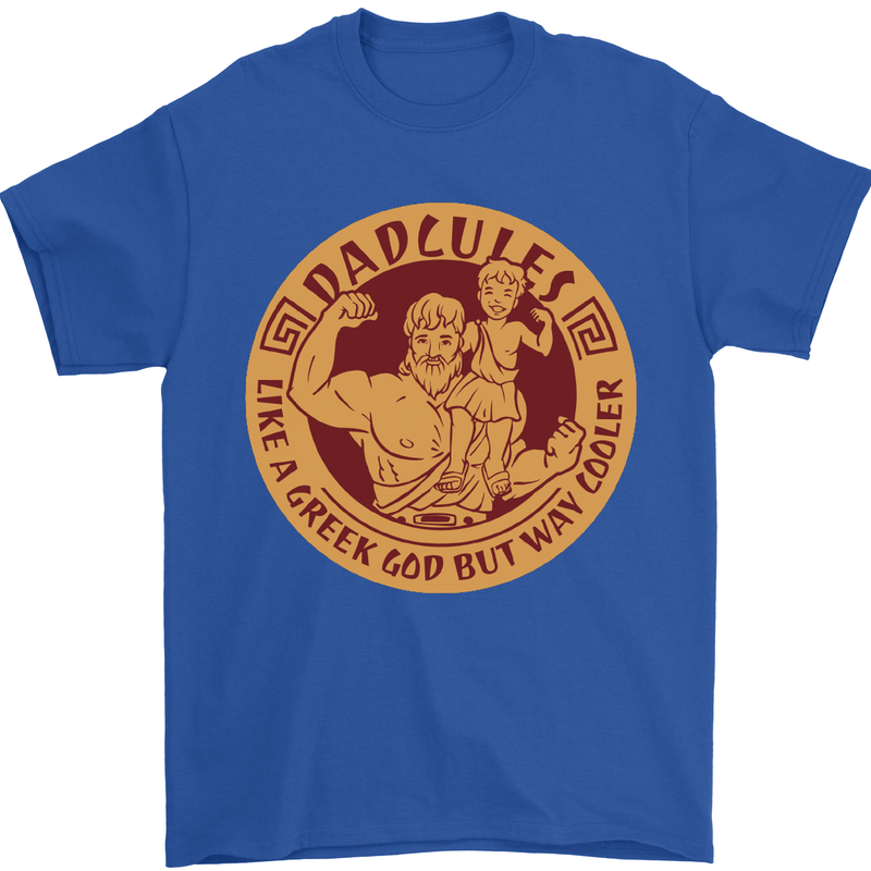 Dadcules Funny Fathers Day Gym Bodybuilding Mens T-Shirt Cotton Gildan Royal Blue