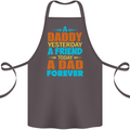 Daddy A Dad Forever Fathers Day Funny Cotton Apron 100% Organic Dark Grey