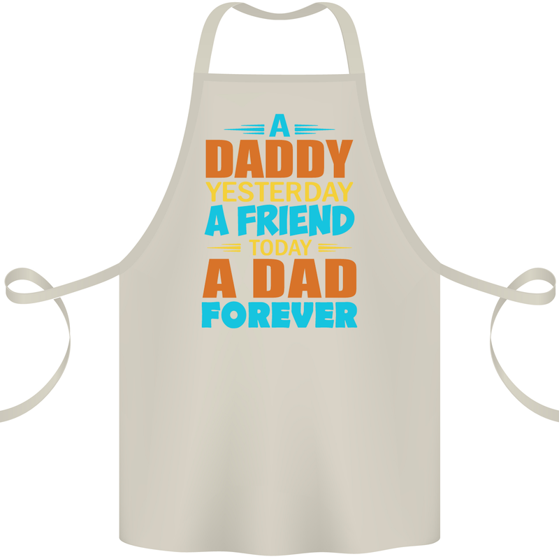 Daddy A Dad Forever Fathers Day Funny Cotton Apron 100% Organic Natural