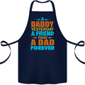 Daddy A Dad Forever Fathers Day Funny Cotton Apron 100% Organic Navy Blue