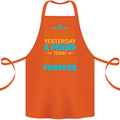 Daddy A Dad Forever Fathers Day Funny Cotton Apron 100% Organic Orange