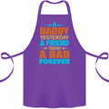 Daddy A Dad Forever Fathers Day Funny Cotton Apron 100% Organic Purple