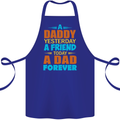 Daddy A Dad Forever Fathers Day Funny Cotton Apron 100% Organic Royal Blue