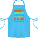 Daddy A Dad Forever Fathers Day Funny Cotton Apron 100% Organic Turquoise