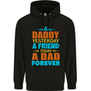 Daddy A Dad Forever Fathers Day Funny Mens 80% Cotton Hoodie Black