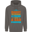 Daddy A Dad Forever Fathers Day Funny Mens 80% Cotton Hoodie Charcoal