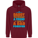 Daddy A Dad Forever Fathers Day Funny Mens 80% Cotton Hoodie Maroon