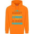 Daddy A Dad Forever Fathers Day Funny Mens 80% Cotton Hoodie Orange
