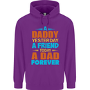 Daddy A Dad Forever Fathers Day Funny Mens 80% Cotton Hoodie Purple